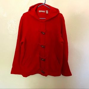 Vintage red wool coat